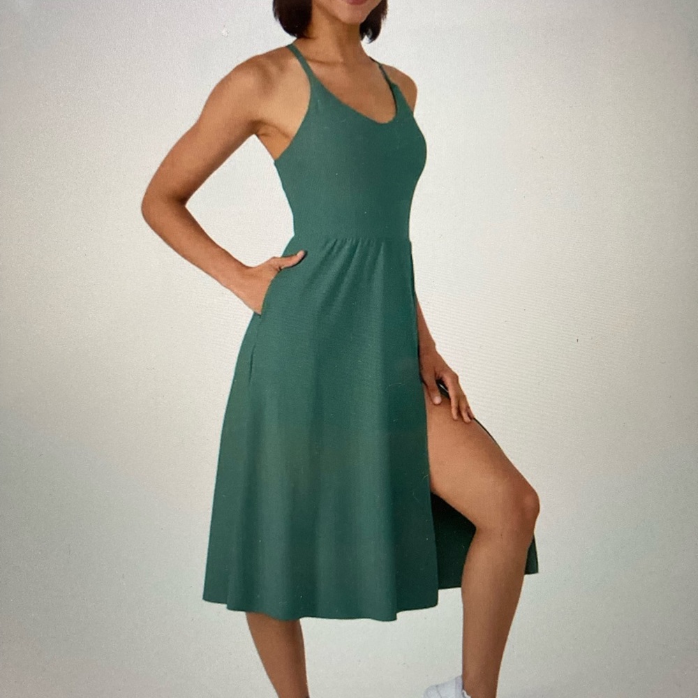 Halara midi dress teal medium nwt